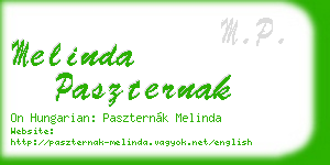 melinda paszternak business card