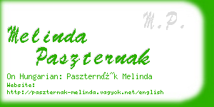 melinda paszternak business card